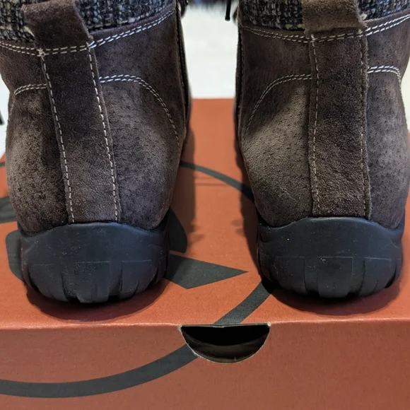 Propet Delaney Brown Suede Leather Lace Up Boots Size 6.5 Wide - Picture 6 of 12